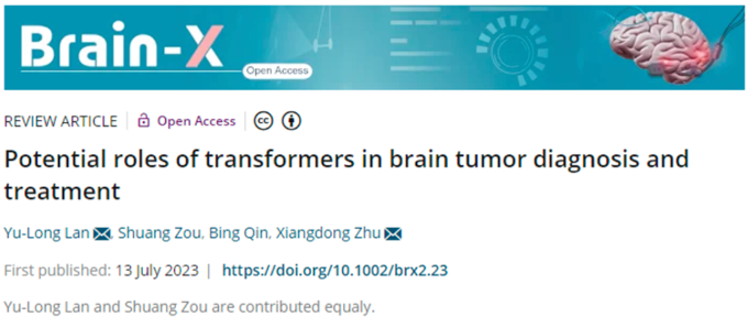 Brain-X：浙大祝向东团队综述人工智能模型Transformer在脑肿瘤诊断和治疗中的应用AG九游会(图1)